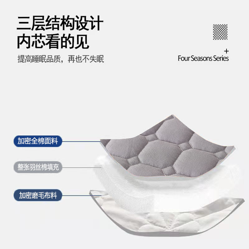 南极人[全棉夹棉-绅士灰]A 90x200cm单床笠[四季通用] 全棉床笠单件夹棉床罩席梦思保护罩床垫防尘套全包床单加厚