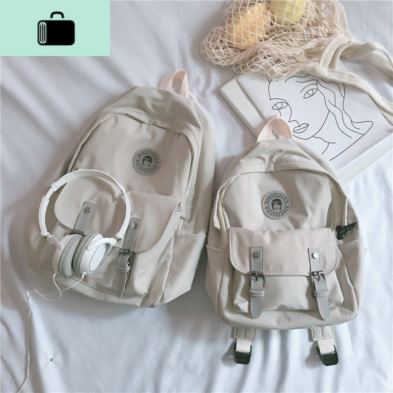 工装书包女ins复古日系学院风高中学生双肩包森系百搭旅行小背包NEW LAKE高清大图