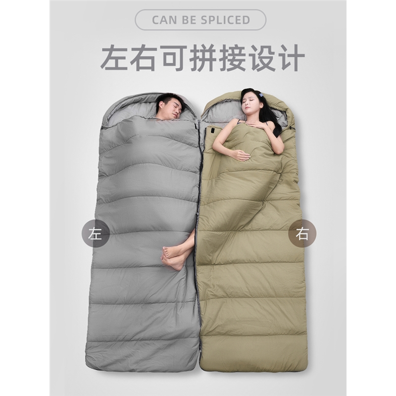 睡袋大人户外露营成人加大加宽四季通用迈高登单人室内冬季加厚防寒