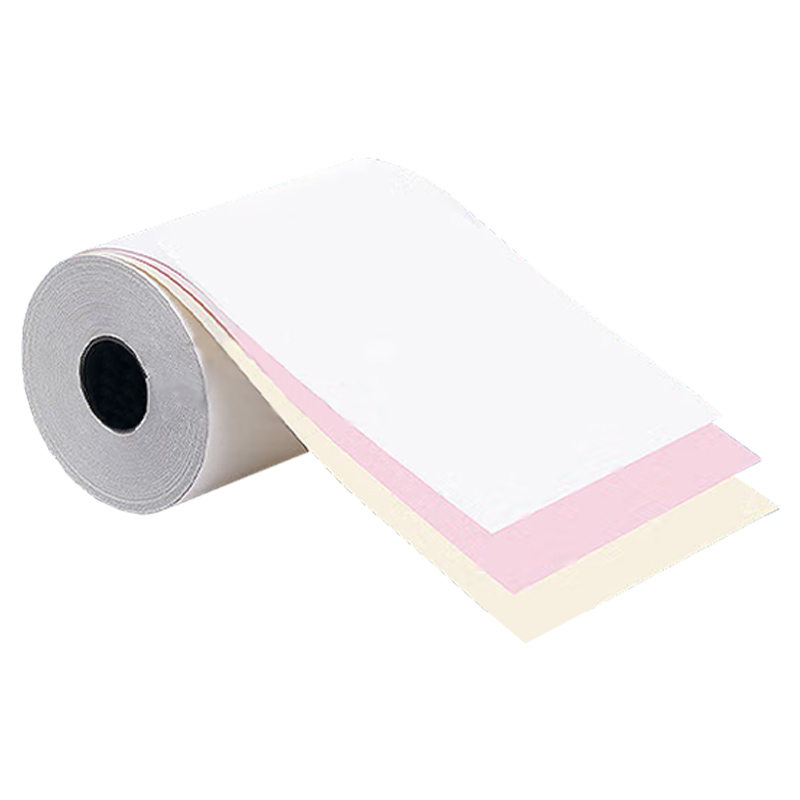 章楷收银纸75*60mm 针式打印纸 双胶纸 三层彩 卷高清大图