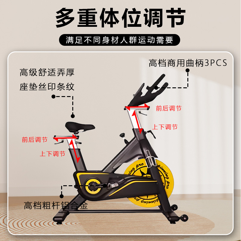 晟渊 动感单车室内家用磁控健身车静音运动自行车YP2133高清大图