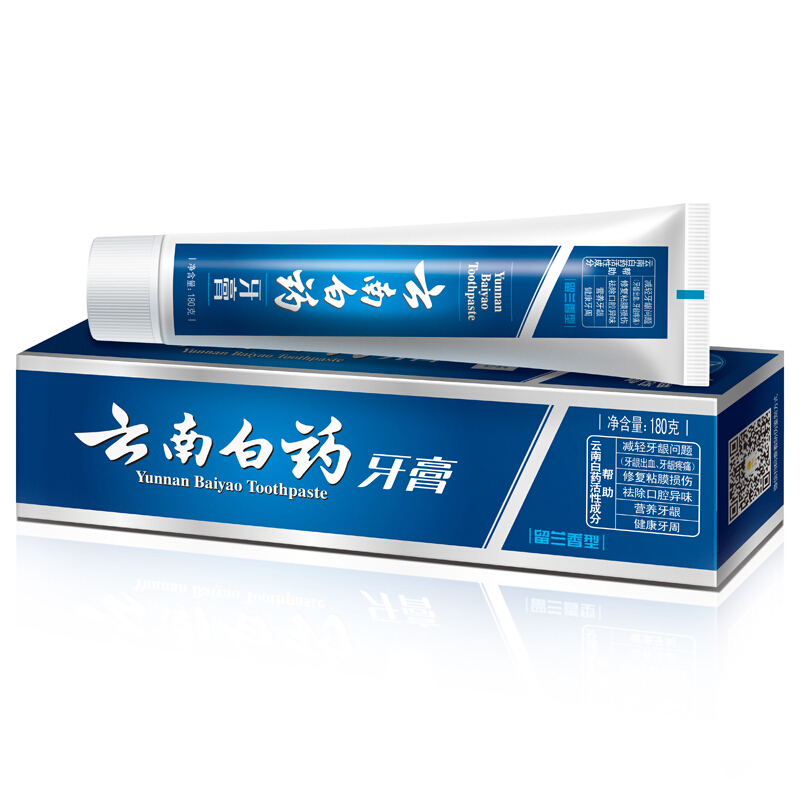 云南白药牙膏留兰香型 180g单支装