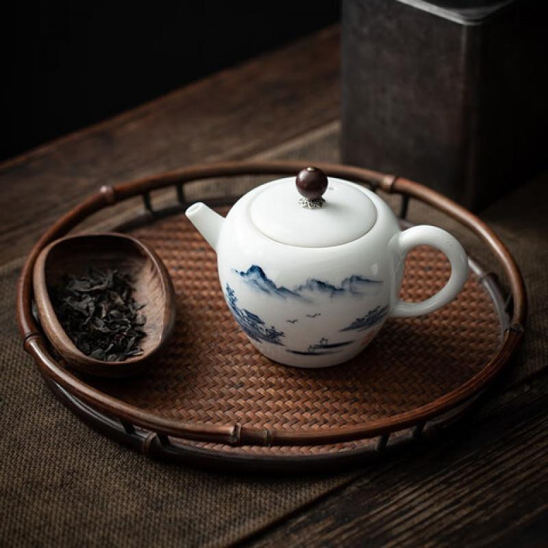 苏氏陶瓷(SUSHI CERAMICS) J0488 手绘远山茶壶 220ml ( 单位:盒)