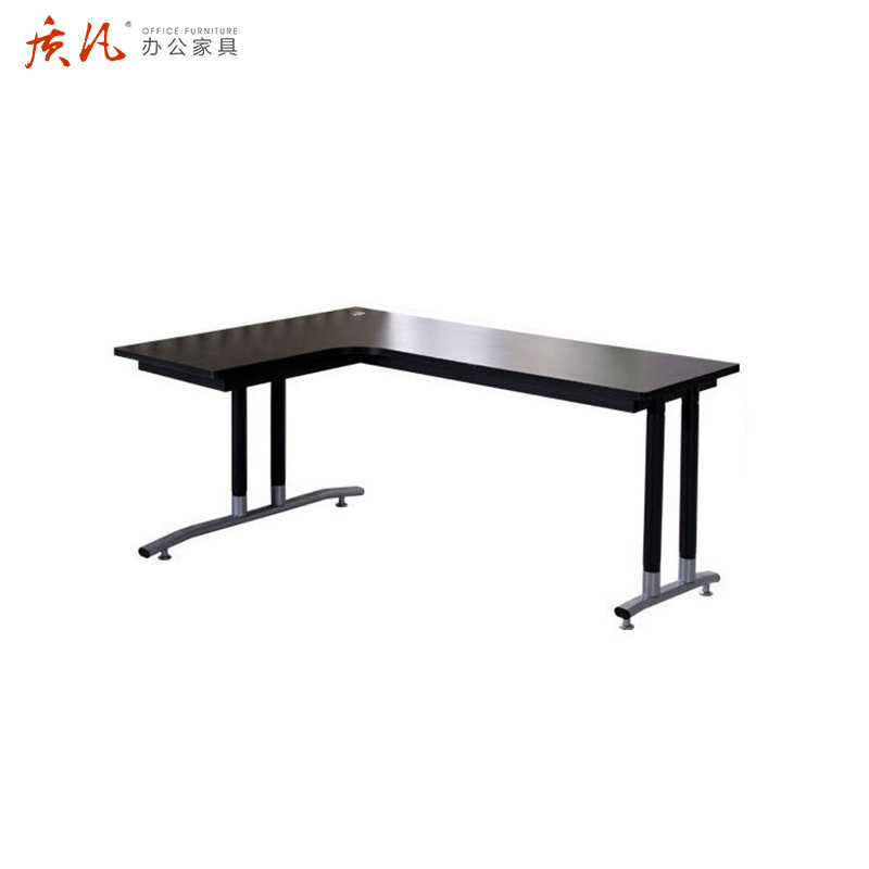 质凡家具钢木简易L单人拐角书桌台式转角办公桌学习电脑桌子家用定制