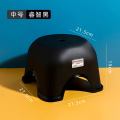 家时光塑料矮凳 黑色1个中号