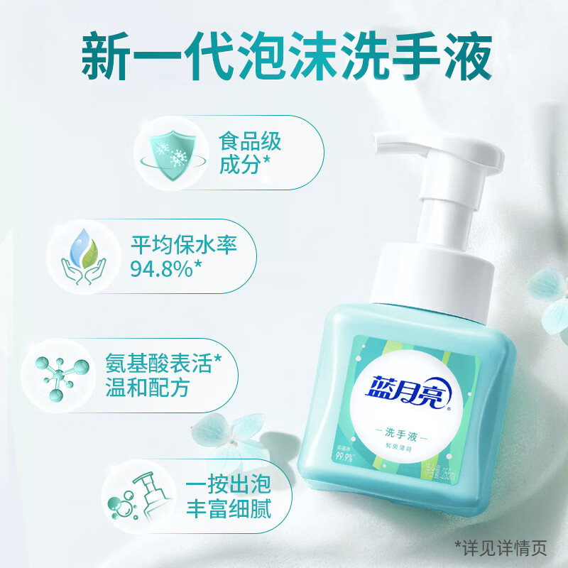 蓝月亮闪亮洗护套装 薰衣草1.68kg*1 薰衣草500g*1 泡沫洗手液255ml*1高清大图