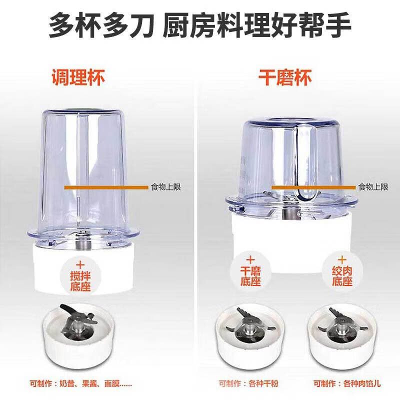 九阳料理机1.3L榨汁多功能电动豆浆机辅食机搅拌机果汁机JYL-C19V高清大图