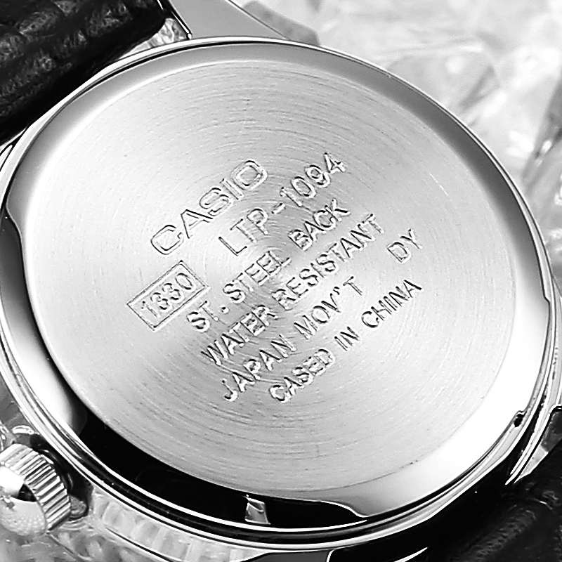 卡西欧(CASIO)女士指针系列手表 日韩品牌时尚简约防水石英表女 皮带LTP-1094E-1A