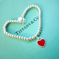 Tiffany&Co.:蒂芙尼经典款红心珠手链 S925银(链长可选)