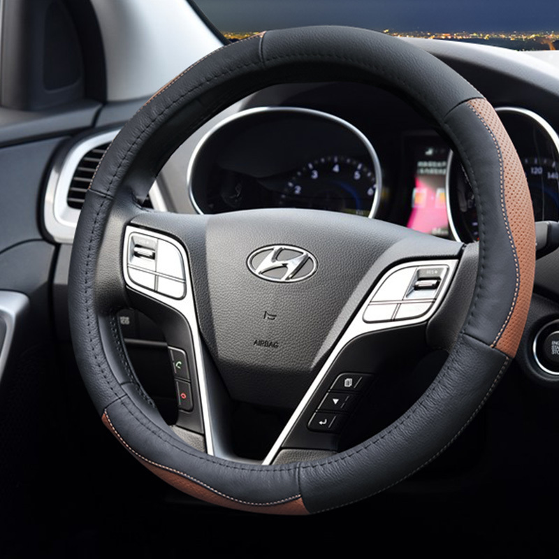 现代方向盘套真皮名图领动途胜瑞纳朗动索纳塔九悦动胜达汽车把套