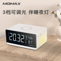 摩米士MOMAX苹果无线充电器数字闹钟无线充电座适用于iPhone13/12/11Pro/XsMax/XR/8Plus