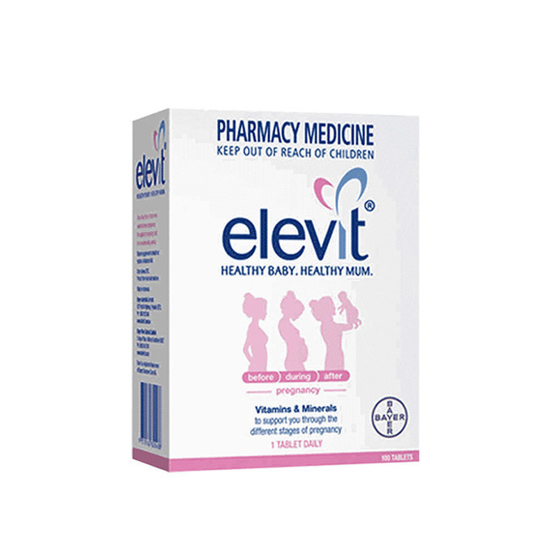[提高受孕率 助宝宝健康发育][新老包装随机发]Elevit 爱乐维孕妇维生素营养片叶酸片100粒/盒复合维生素150克高清大图