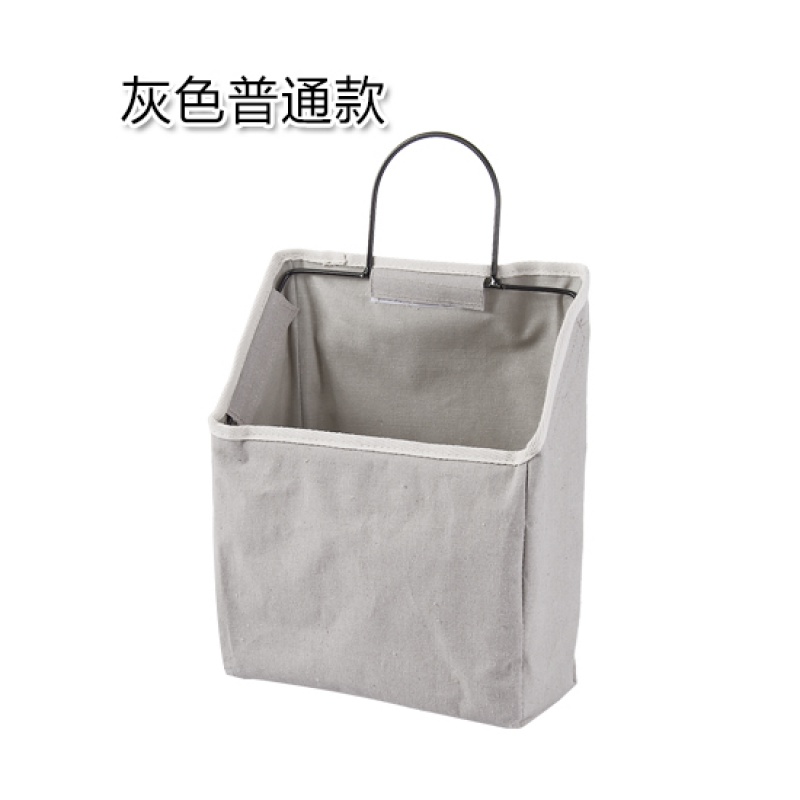 墙挂式收纳袋挂袋后布艺悬挂布袋收纳挂墙置物袋收纳袋 三维工匠收纳盒高清大图