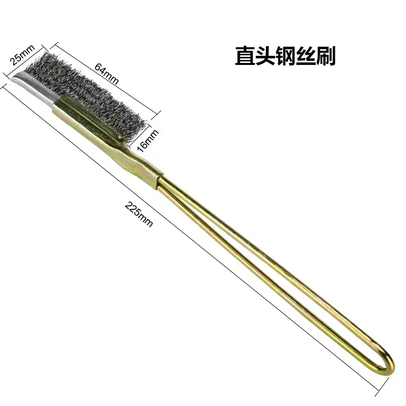 连瑞翔 直柄钢丝刷 不锈钢 铁把铁柄 刀刷 把高清大图
