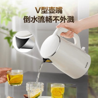苏泊尔(SUPOR)电水壶烧水壶 1.5L容量 304不锈钢热水壶电热水壶 双层防烫全钢无缝开水壶 SW-15T80A