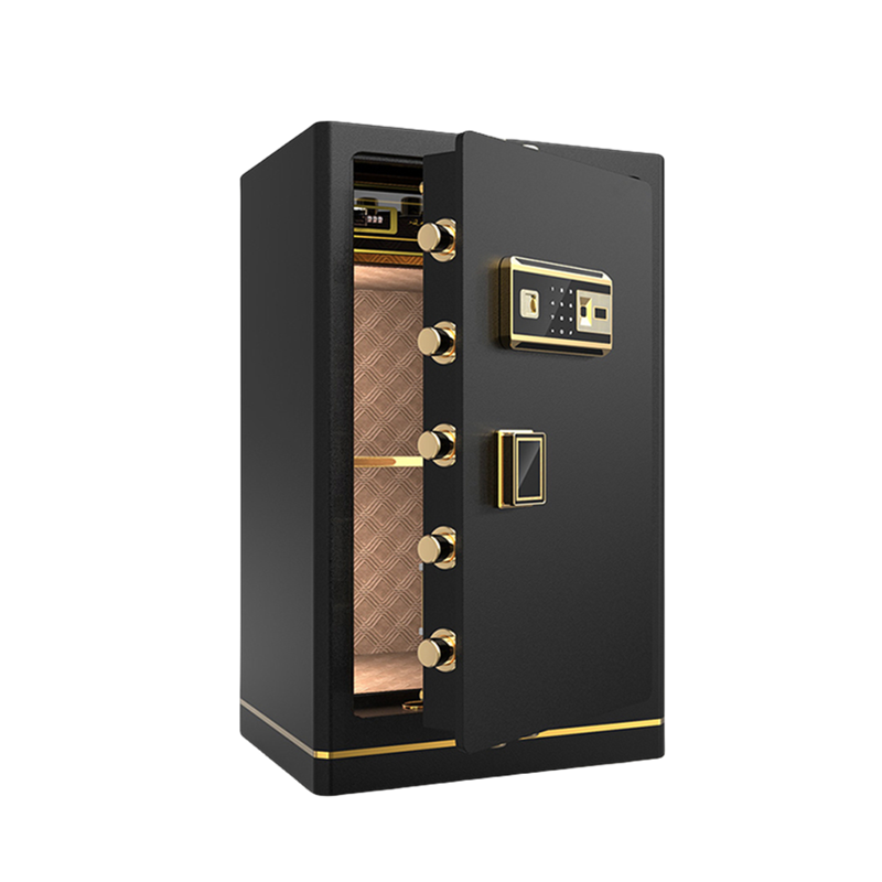 迅迈 黑色80CM办公大型保险柜保险箱指纹电子密码银行珠宝保管箱防盗全钢防火保险柜