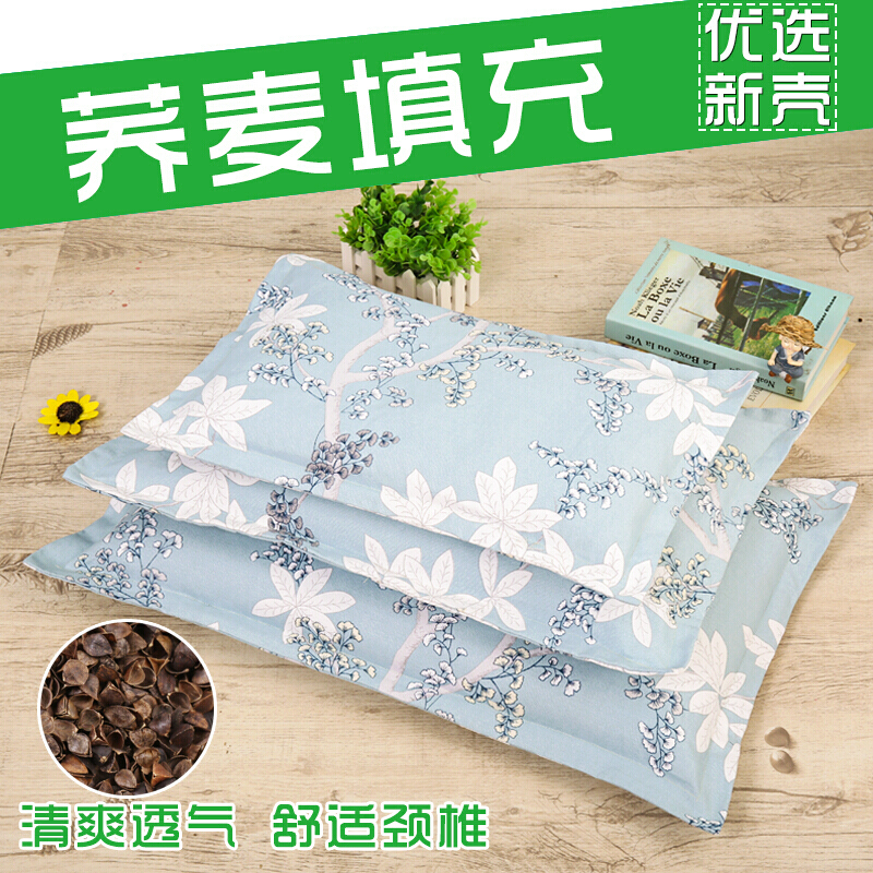 荞麦枕头全荞麦壳老粗布儿童枕头单人学生宿舍床夏季透气