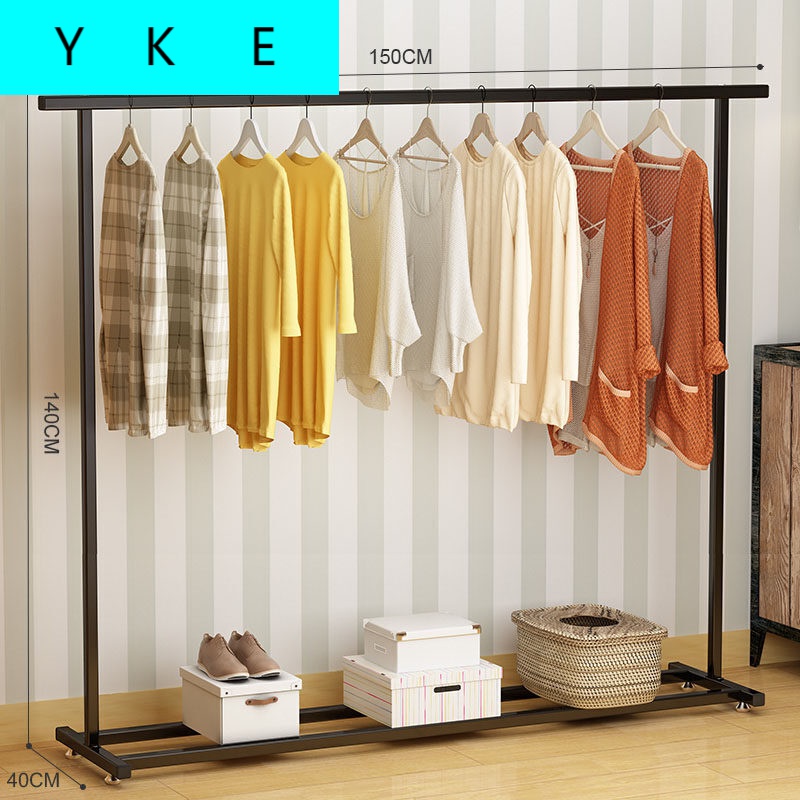 立式衣架落地衣架落地置物架卧室衣帽架简易立式挂衣服架子现代简约单