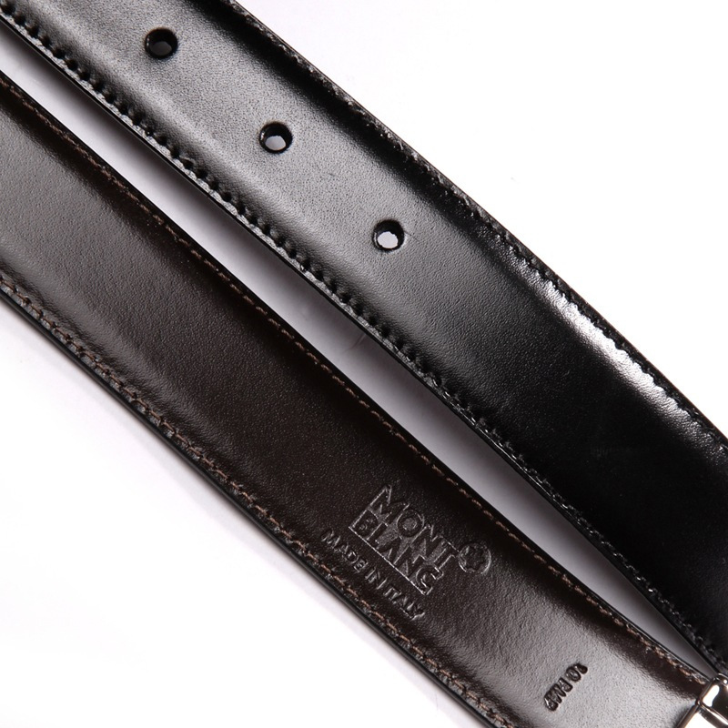万宝龙(Montblanc) 黑棕色马蹄形针扣皮带/腰带 106603