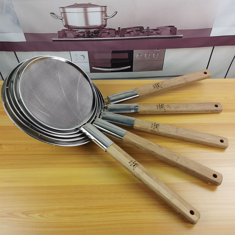 道富作竹木柄特厚捞篱28cm(起订量:5)