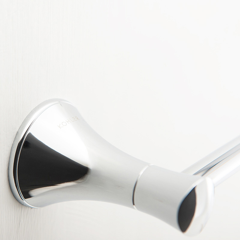 科勒毛巾架K-13430T-CP可乐瑞毛巾杆浴室置物架银色浴巾架毛巾挂