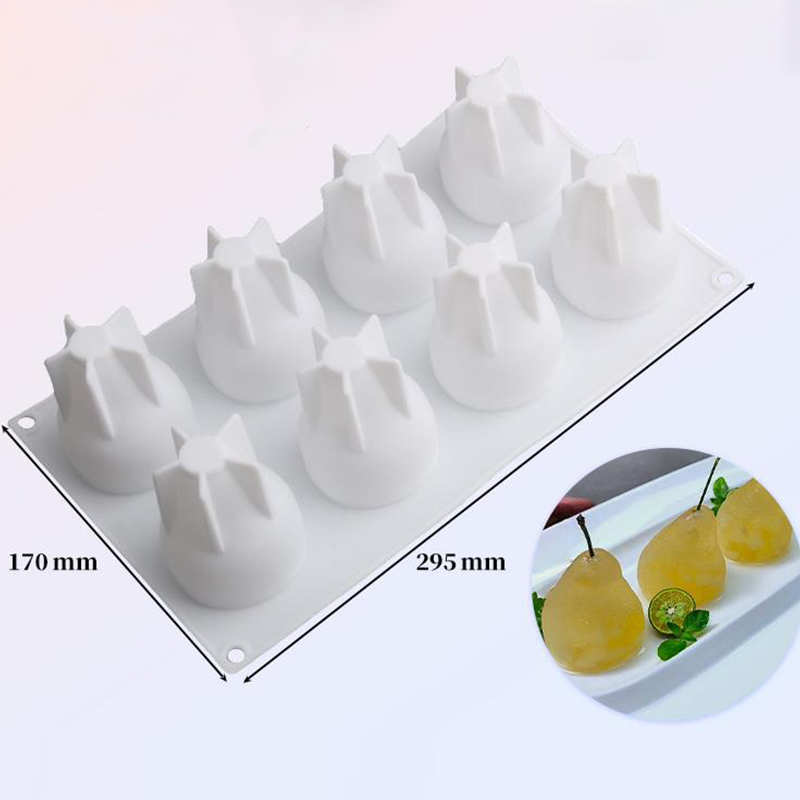 水晶雪梨冻梨网红甜品专用磨具 8连梨模具(大底座)起订量3高清大图