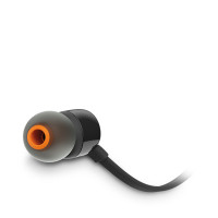 JBL T110 立体声入耳式耳机耳麦 运动耳机 电脑游戏耳机 有线耳机带麦可通话 黑