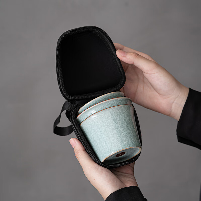 苏氏陶瓷/SUSHI CERAMICS J0702 汝窑开片可养冰花釉便捷茶具 (单位:个)高清大图