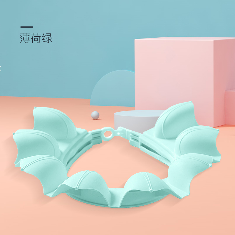 宝宝洗头儿童洗发帽洗澡防水护耳淋浴帽小孩婴儿幼儿调节硅胶 三维工匠 (单层密封)樱花粉-小猪款硅胶洗头帽M176B1
