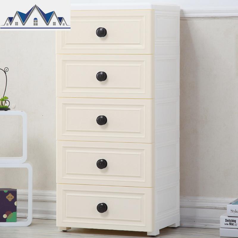 39宽加厚欧式抽屉式收纳柜子塑料简易多层五斗柜家用储物柜 三维工匠 39美式象牙黄3层