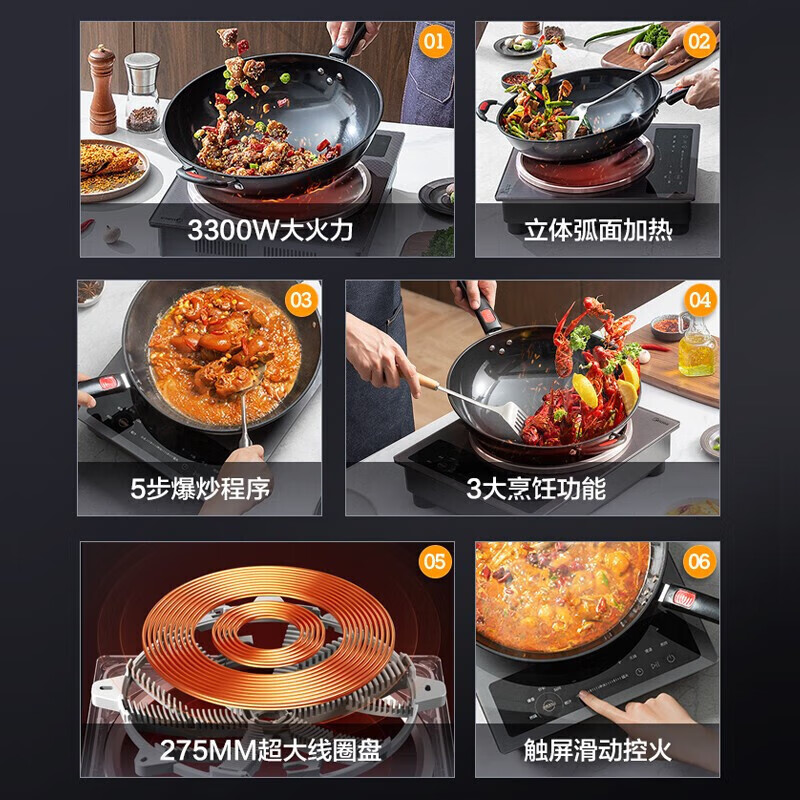 美的电磁炉 MC-CLE3367灰色 3300W大功率高清大图