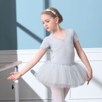 儿童舞蹈服装练功服夏短袖女童芭蕾舞裙六一幼儿园舞蹈演出服女孩