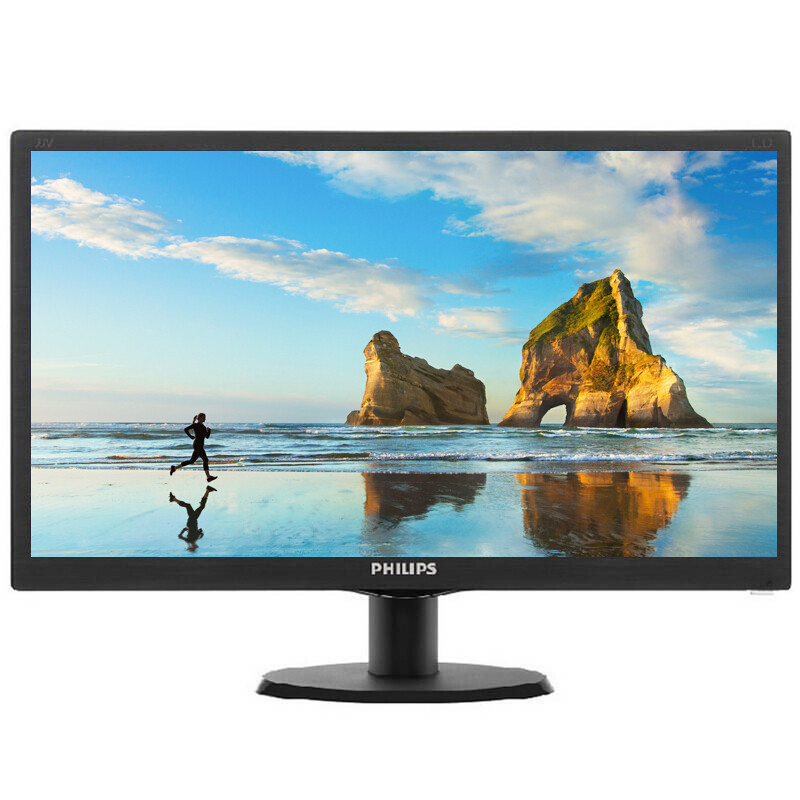 飞利浦(PHILIPS)163V5LSB2 15.6英寸 LED背光 办公收银监控电脑显示器 黑色显示屏