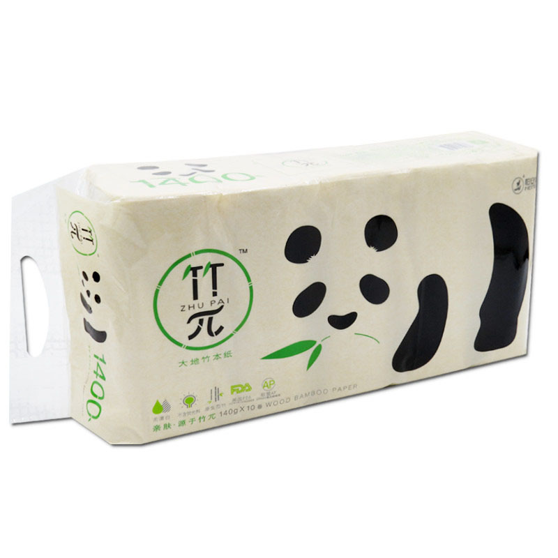 心相印 ZLR140 竹π3层140克实芯卷纸 家用卫生纸 10卷/提 1提装
