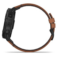 佳明GARMIN Fenix6X Pro蓝宝石镜面棕色皮革表带户外运动智能功能手表心率血氧音乐支付跑步越野GPS手表