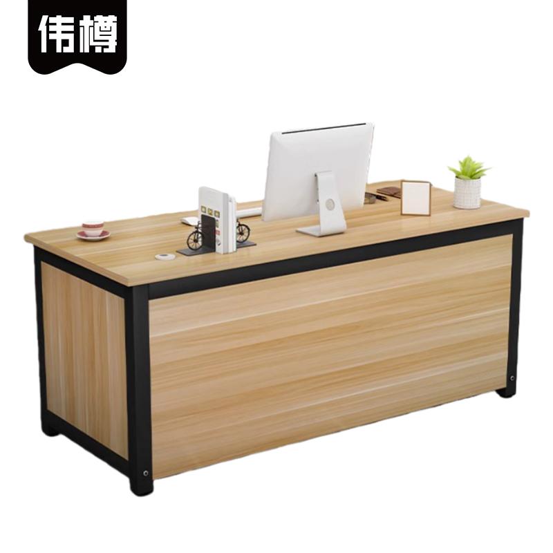 伟樽电脑桌含柜160*60*74cm套高清大图