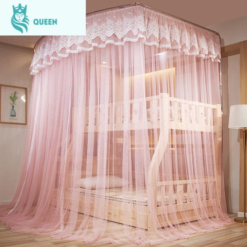 上下床蚊帐1米5梯柜款家用儿童上下床双层床专用蚊帐双架床蚊帐视频