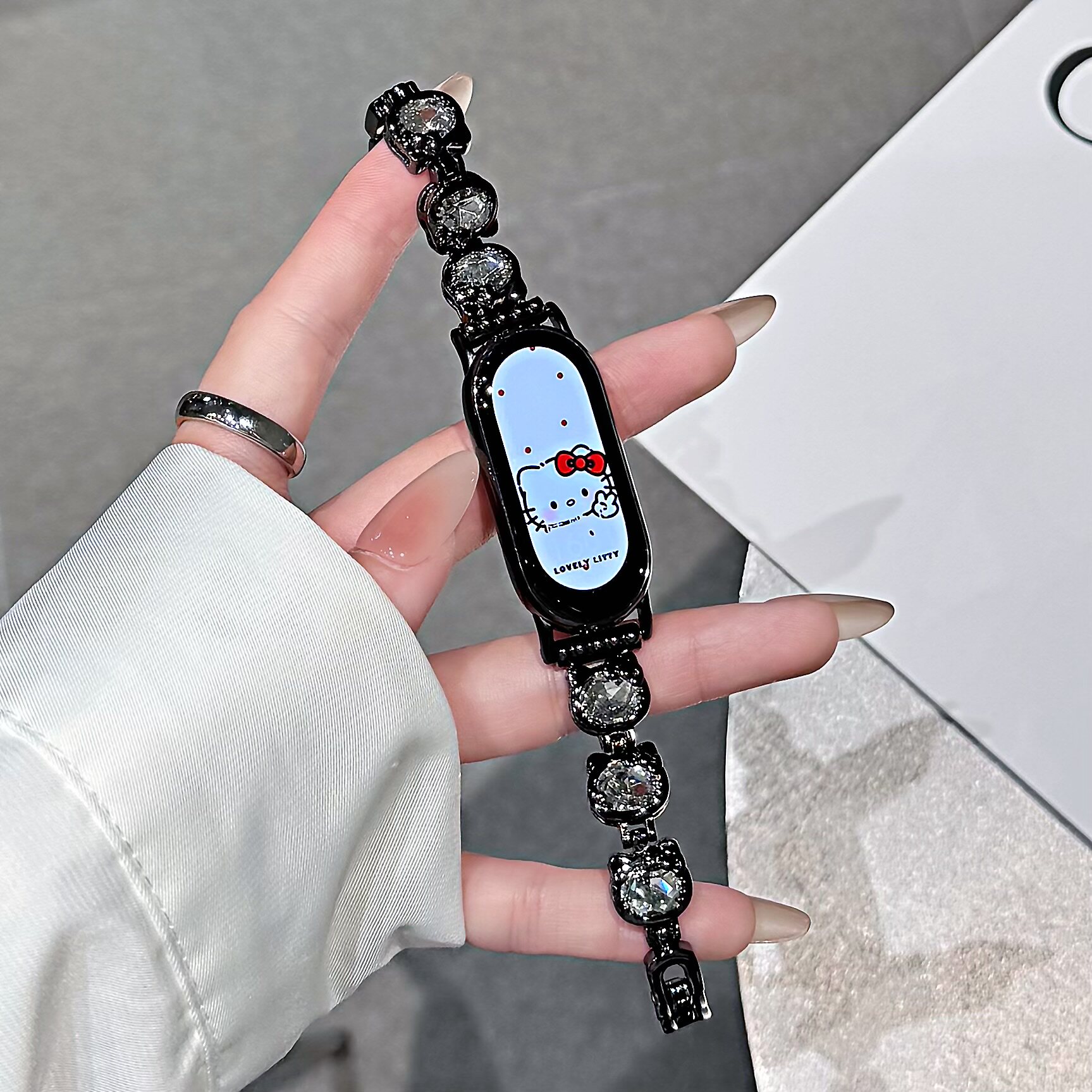 适用于小米手环10线条小狗表带高清大图