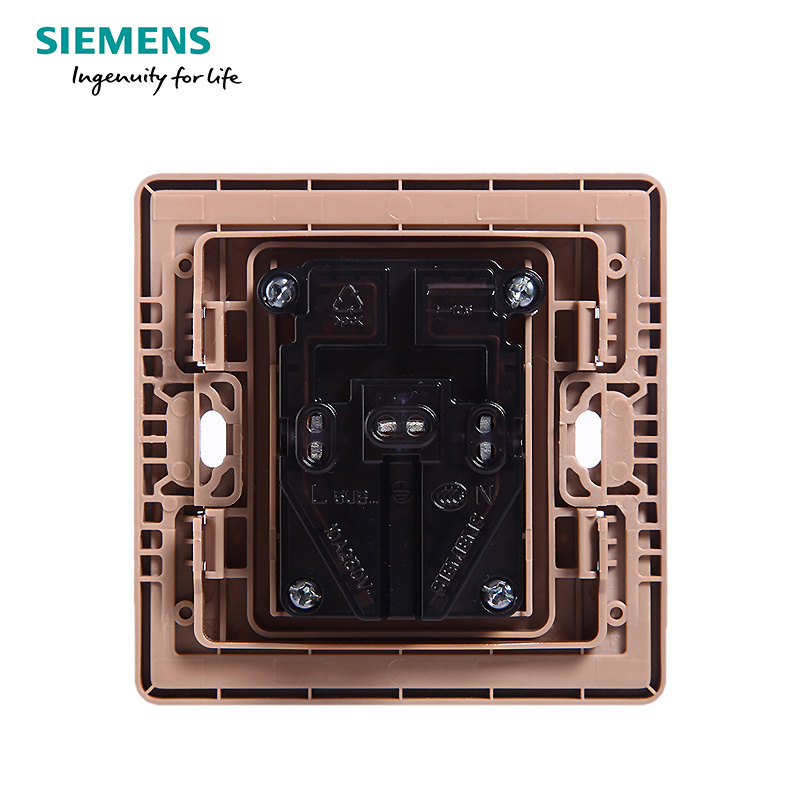 西门子(SIEMENS)睿致玫瑰金86型家用开关电源插座五孔USB一开带16A空调墙壁