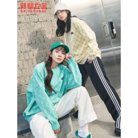 韩都衣舍老花卫衣女宽松韩版2021早春新款闺蜜情侣炸街上衣RE7549