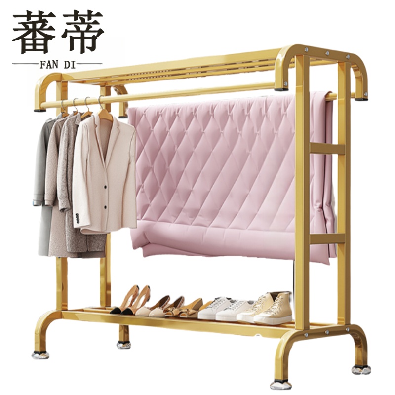 落地晾衣架金色高清大图