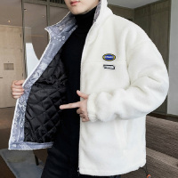 棉衣男士秋冬季2022新款加绒加厚棉袄潮牌男生羽绒棉服羊羔绒外套