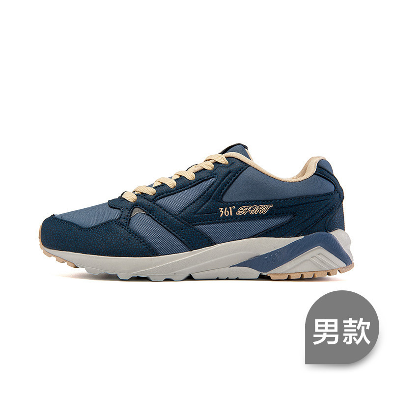 361°正品新款男子减震橡胶底运动复古跑步鞋 671512287