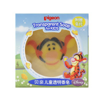 贝亲(Pigeon)卡通儿童透明香皂80g洁肤跳跳虎 3岁
