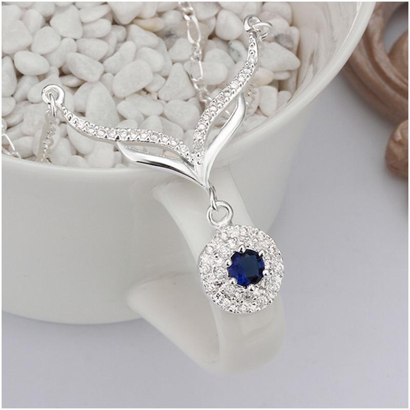 N498 Women Silver Necklace 镀925纯银女项链日韩版锁骨链潮人送女朋友七夕情人节礼物
