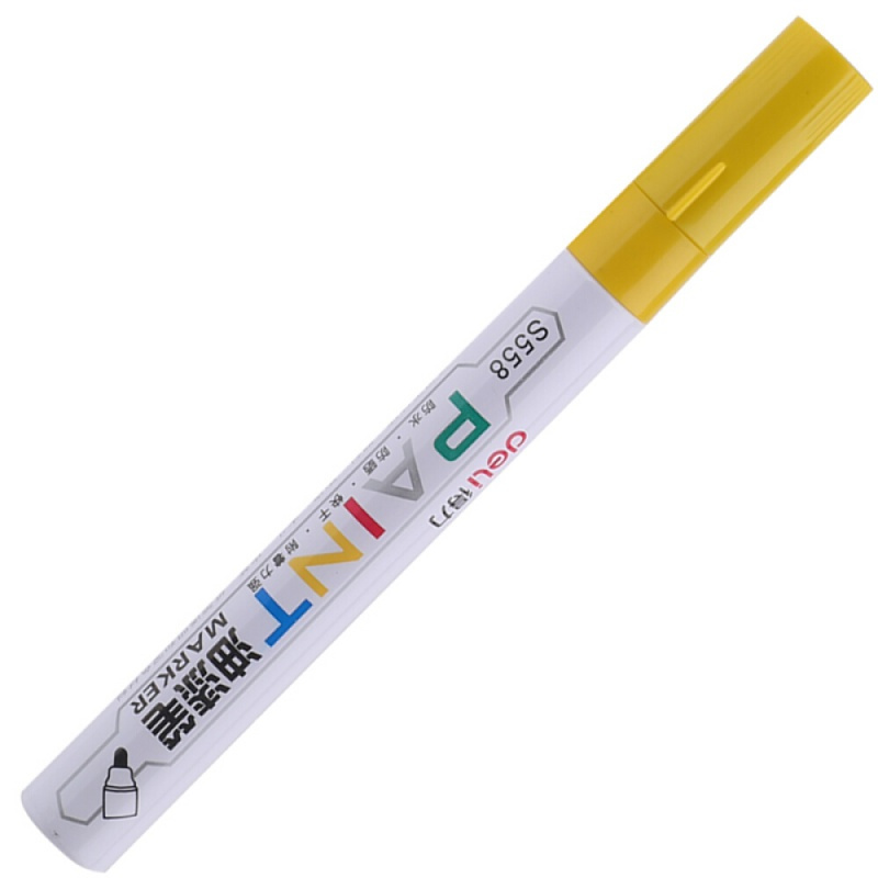 得力(deli)油漆笔油性记号笔3.0mm 12支/盒 (购买备注颜色) 白色