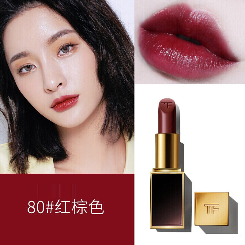 汤姆福特(TOM FORD)TF口红 唇膏黑金黑管3g黑管80#IMPASSIONED棕红色高清大图