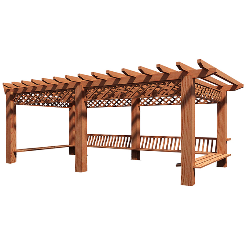 安虎 户外防腐木长廊 AH-CL01 平方米高清大图