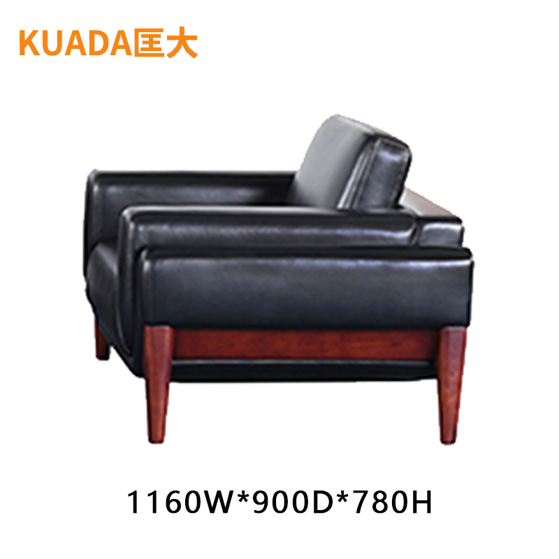 匡大 酒店沙发办公沙发 皮艺沙发 办公室接待沙发牛皮单人位 KDT280高清大图