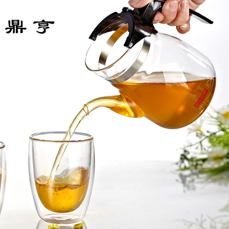鼎亨飘逸杯防爆可拆洗功夫泡茶壶家用冲茶器过滤内胆玻璃茶壶茶具